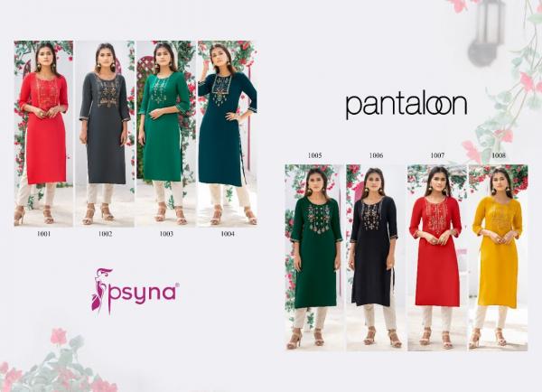 Psyna Pantaloon Fancy Rayon Embroidery Kurti 